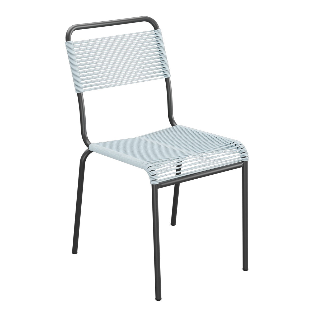 Schaffner Rigi chaise repas Spaghetti – Bleu Pastel 51 / Anthracite 77