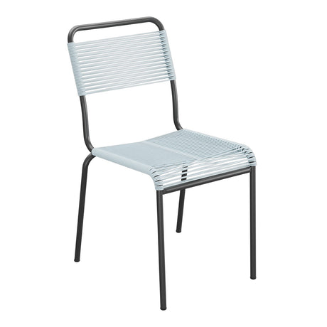 Schaffner Rigi chaise repas Spaghetti – Bleu Pastel 51 / Anthracite 77