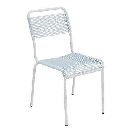 Schaffner Rigi chaise repas Spaghetti – Bleu Pastel 51 / Gris Argent 78