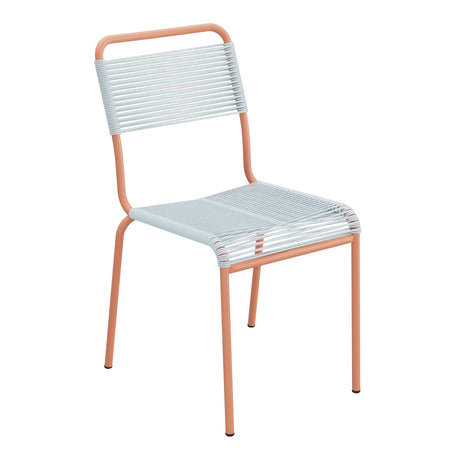 Schaffner Rigi chaise repas Spaghetti – Bleu Pastel 51 / Terracotta 84
