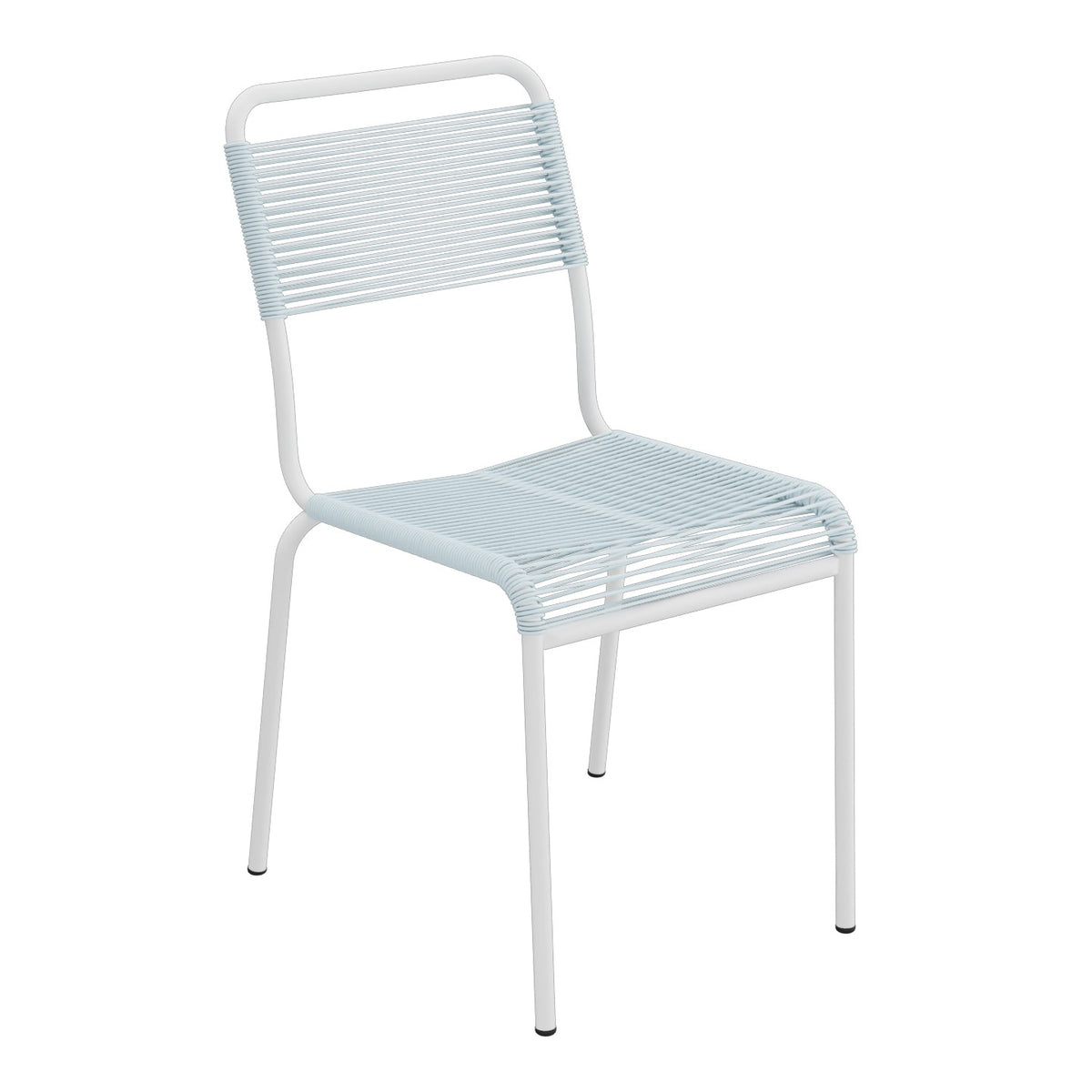 Schaffner Rigi chaise repas Spaghetti – Bleu Pastel 51 / Blanc 90