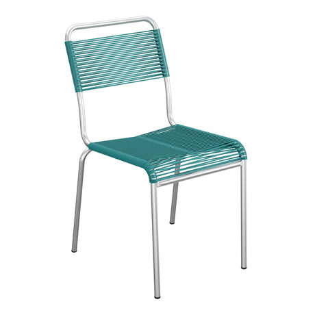 Schaffner Rigi chaise repas Spaghetti – Bleu Kali 56 / Galvanisé à chaud 02