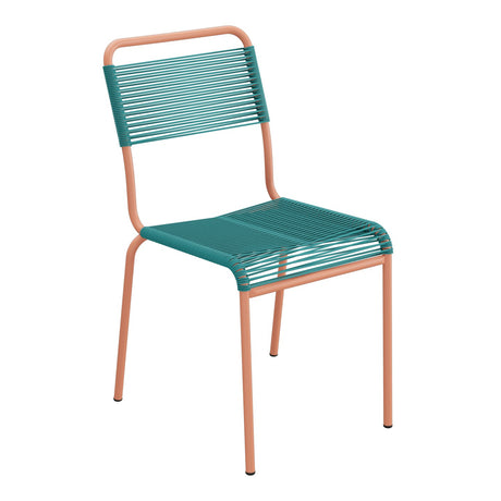 Schaffner Rigi chaise repas Spaghetti – Bleu Kali 56 / Terracotta 84