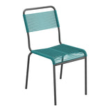 Schaffner Rigi chaise repas Spaghetti – Bleu Kali 56 / Noir 91