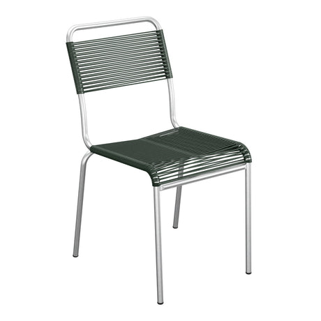Schaffner Rigi chaise repas Spaghetti – Vert Sapin 66 / Galvanisé à chaud 02