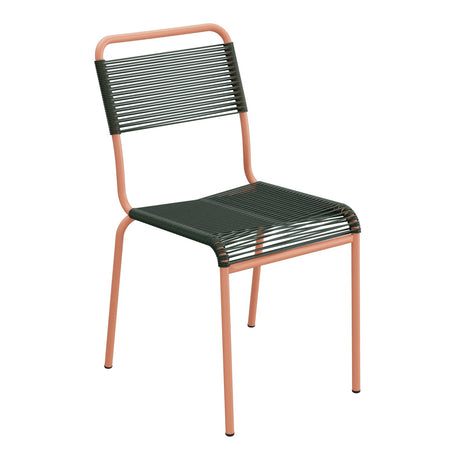 Schaffner Rigi chaise repas Spaghetti – Vert Sapin 66 / Terracotta 84