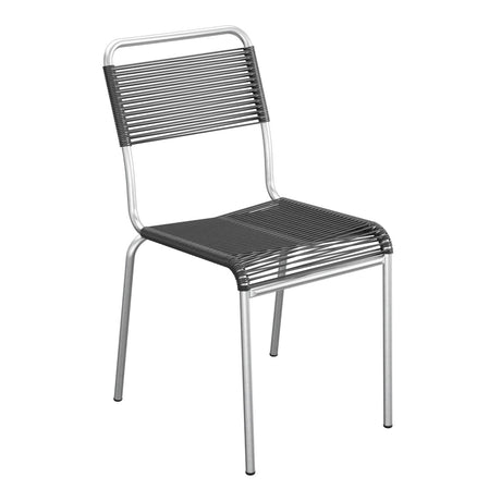 Schaffner Rigi chaise repas Spaghetti – Anthracite 77 / Galvanisé à chaud 02