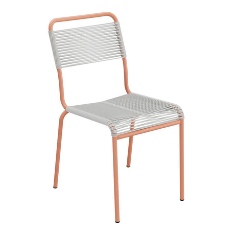 Schaffner Rigi chaise repas Spaghetti – Gris Argent 78 / Terracotta 84