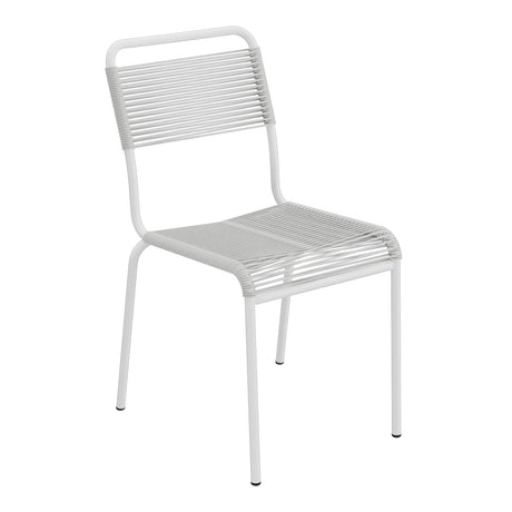 Schaffner Rigi chaise repas Spaghetti – Gris Argent 78 / Blanc 90