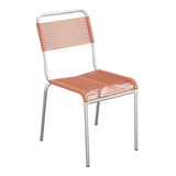 Schaffner Rigi chaise repas Spaghetti – Terracotta 84 / Galvanisé à chaud 02