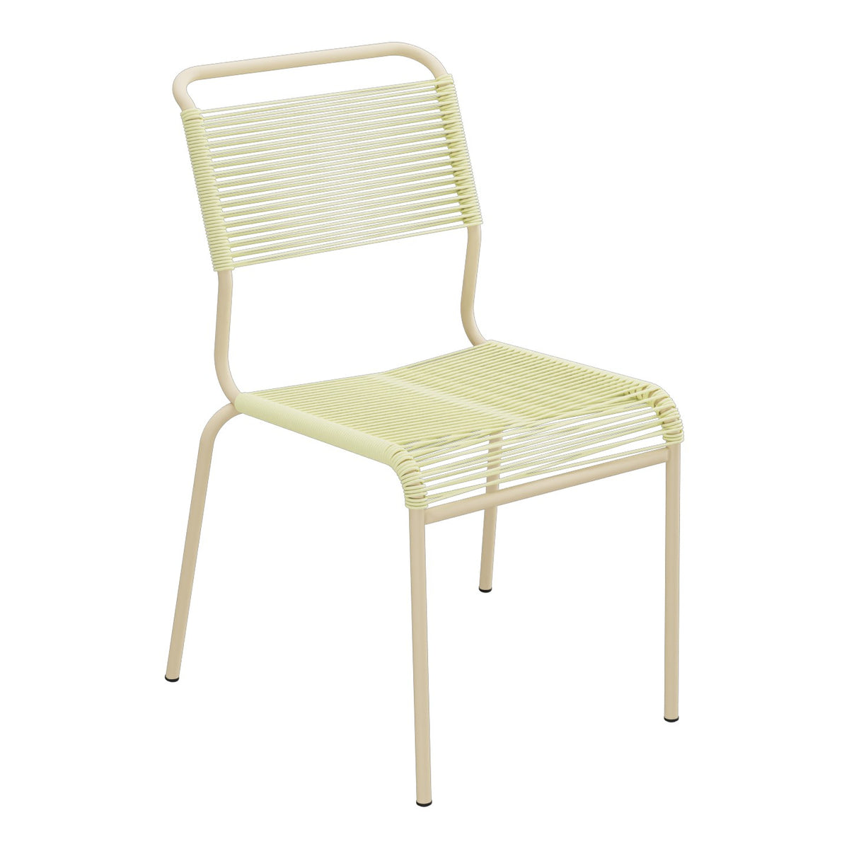 Schaffner Säntis Chaise Spaghetti – Jaune Buis 18 / Marron Pastel 83