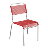 Schaffner Säntis Chaise Spaghetti – Rouge 30 / Galvanisé à chaud 02