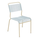 Schaffner Säntis Chaise Spaghetti – Bleu Pastel 51 / Marron Pastel 83