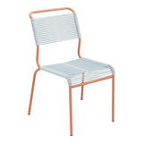 Schaffner Säntis Chaise Spaghetti – Bleu Pastel 51 / Terracotta 84