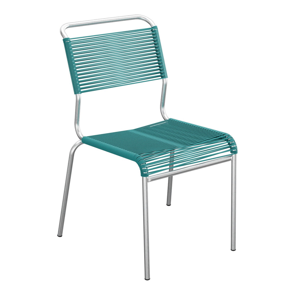 Schaffner Säntis Chaise Spaghetti – Bleu Kali 56 / Galvanisé à chaud 02