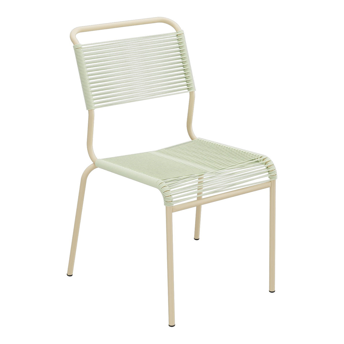 Schaffner Säntis Chaise Spaghetti – Vert Pastel 64 / Marron Pastel 83