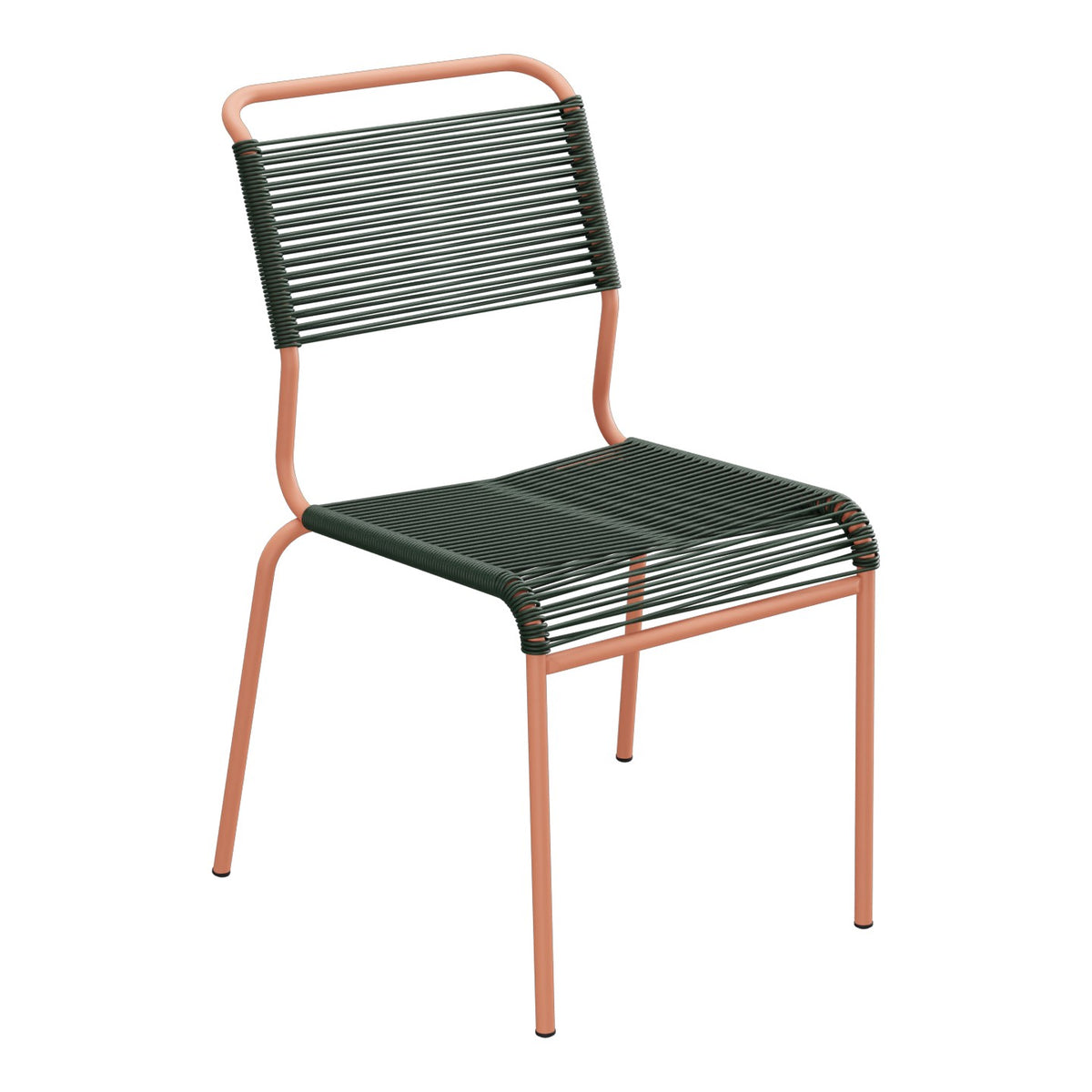 Schaffner Säntis Chaise Spaghetti – Vert Sapin 66 / Terracotta 84
