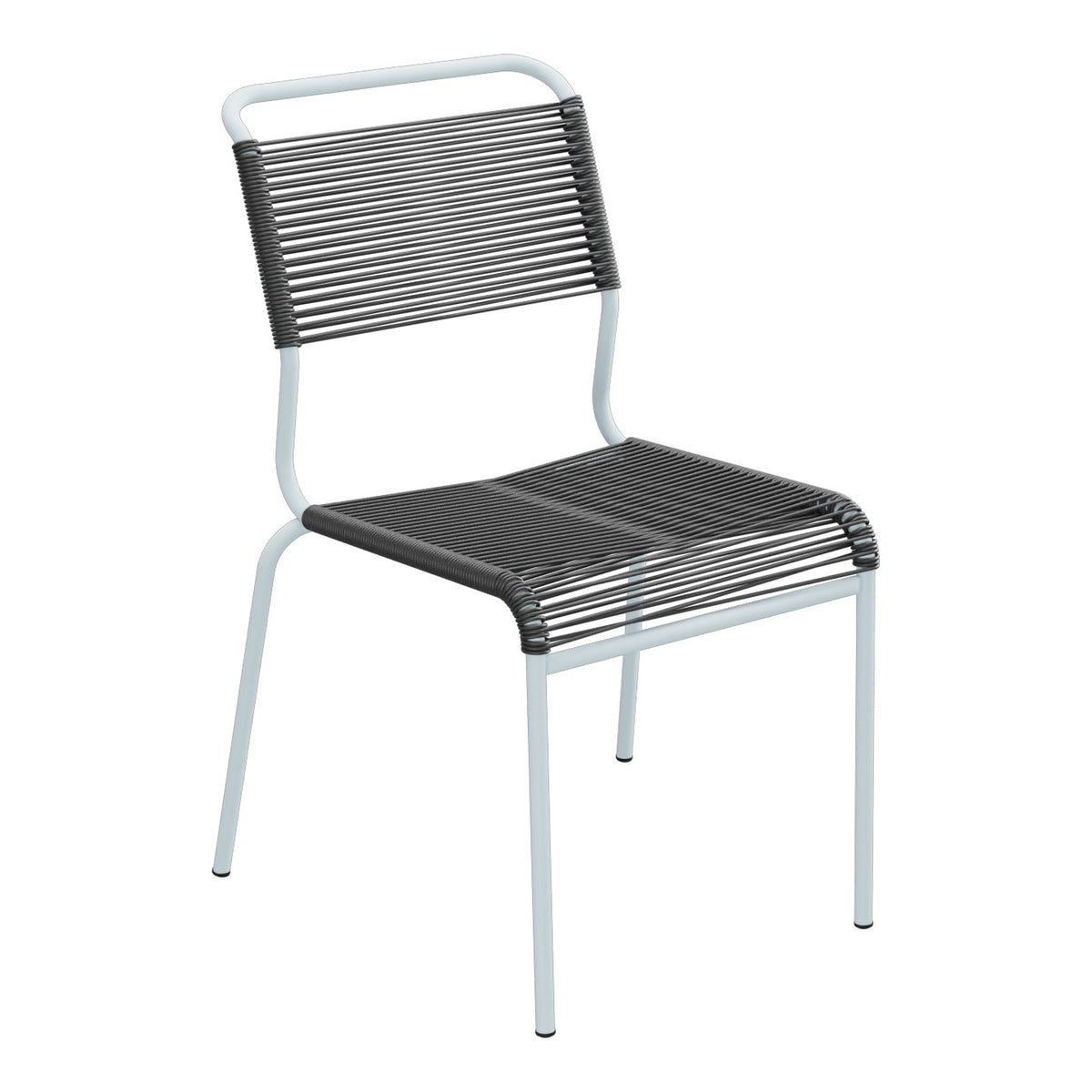 Schaffner Säntis Chaise Spaghetti – Anthracite 77 / Bleu Pastel 51