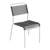 Schaffner Säntis Chaise Spaghetti – Anthracite 77 / Bleu Pastel 51