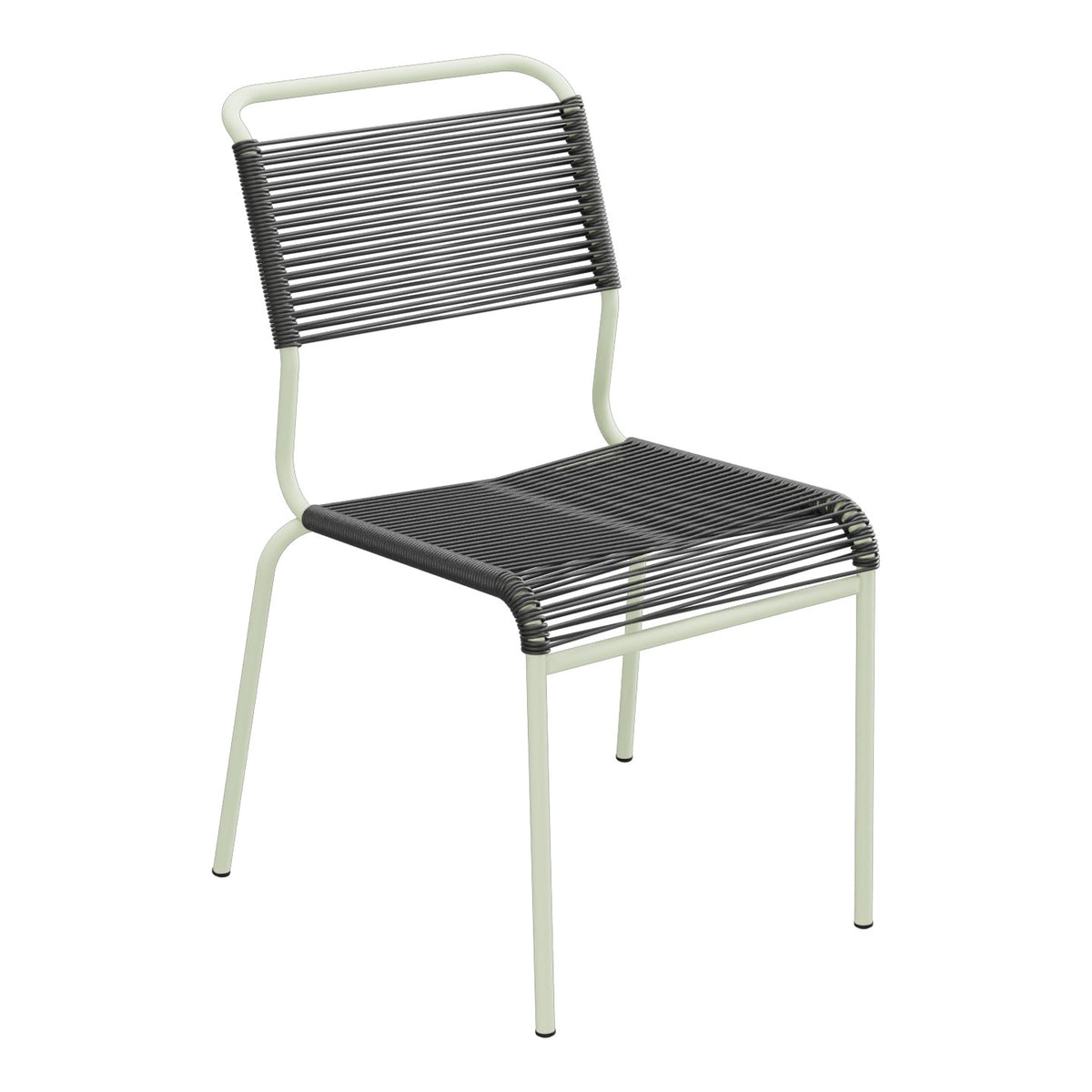 Schaffner Säntis Chaise Spaghetti – Anthracite 77 / Vert Pastel 64