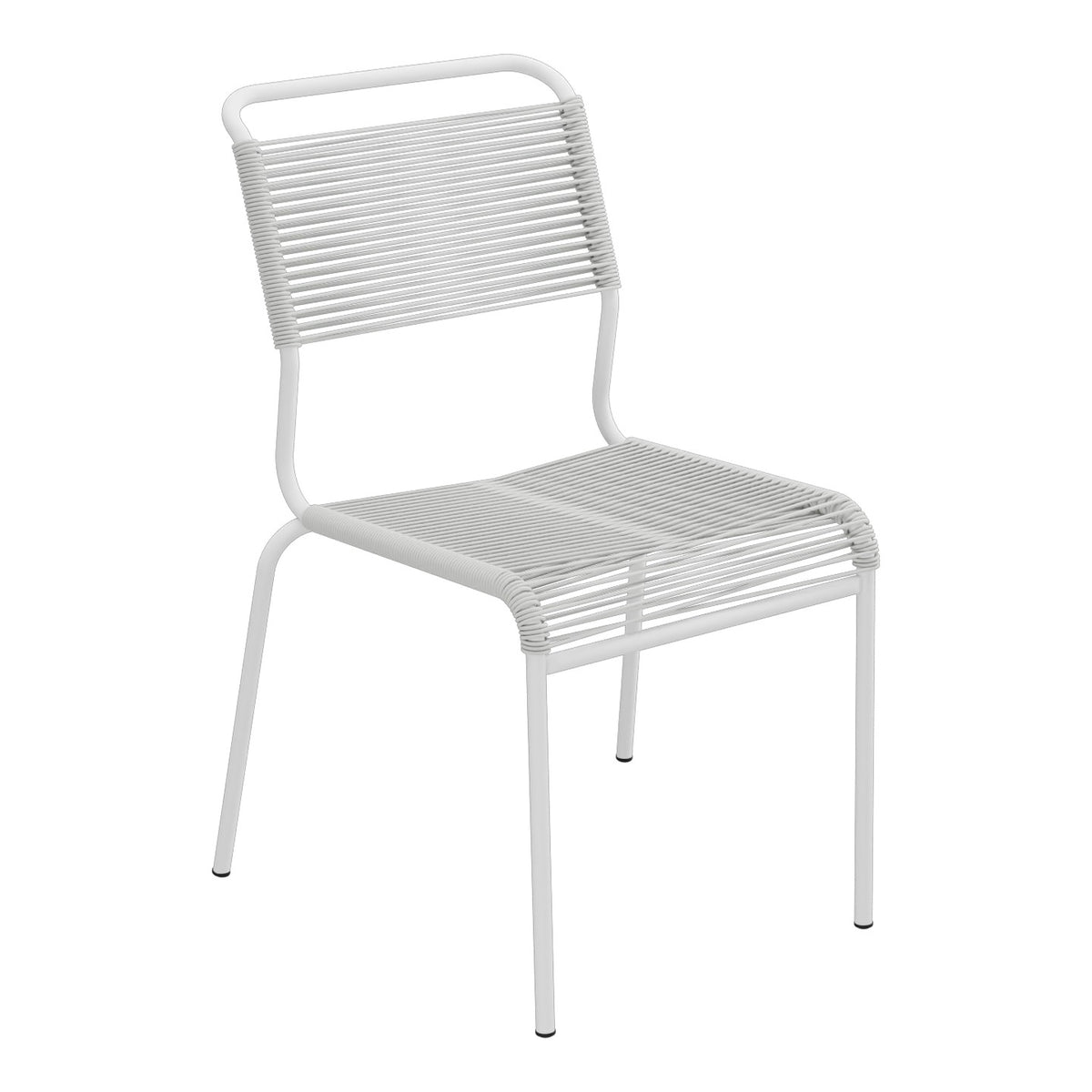 Schaffner Säntis Chaise Spaghetti – Gris Argent 78 / Blanc 90