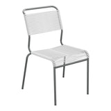 Schaffner Säntis Chaise Spaghetti – Blanc 90 / Graphite 73