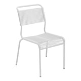 Schaffner Säntis Chaise Spaghetti – Blanc 90 / Gris Argent 78