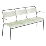 Schaffner Säntis Banc Spaghetti 3 places avec accoudoirs – Vert Pastel 64 / Graphite 73