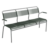 Schaffner Säntis Banc Spaghetti 3 places avec accoudoirs – Vert Sapin 66 / Graphite 73