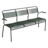 Schaffner Säntis Banc Spaghetti 3 places avec accoudoirs – Vert Sapin 66 / Anthracite 77
