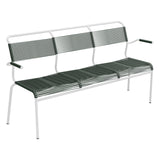 Schaffner Säntis Banc Spaghetti 3 places avec accoudoirs – Vert Sapin 66 / Blanc 90