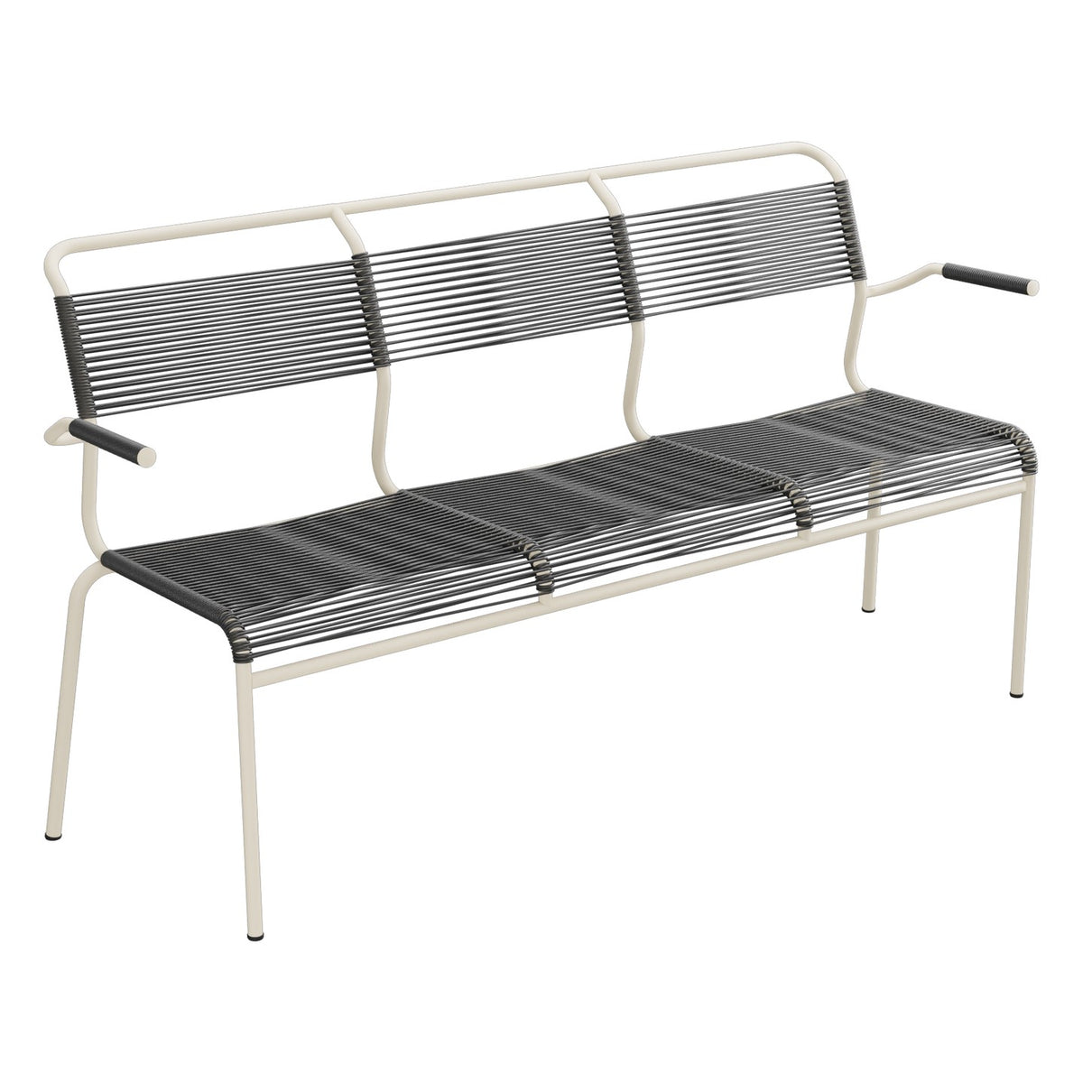 Schaffner Säntis Banc Spaghetti 3 places avec accoudoirs – Anthracite 77 / Sable Pastel 15