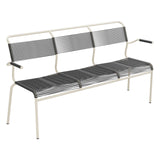 Schaffner Säntis Banc Spaghetti 3 places avec accoudoirs – Anthracite 77 / Sable Pastel 15