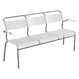 Schaffner Säntis Banc Spaghetti 3 places avec accoudoirs – Blanc 90 / Graphite 73