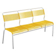 Schaffner Säntis Banc Spaghetti 3 places sans accoudoirs – Jaune 11 / Galvanisé à chaud 02