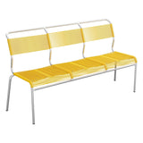 Schaffner Säntis Banc Spaghetti 3 places sans accoudoirs – Jaune 11 / Galvanisé à chaud 02