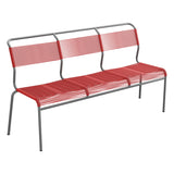 Schaffner Säntis Banc Spaghetti 3 places sans accoudoirs – Rouge 30 / Graphite 73
