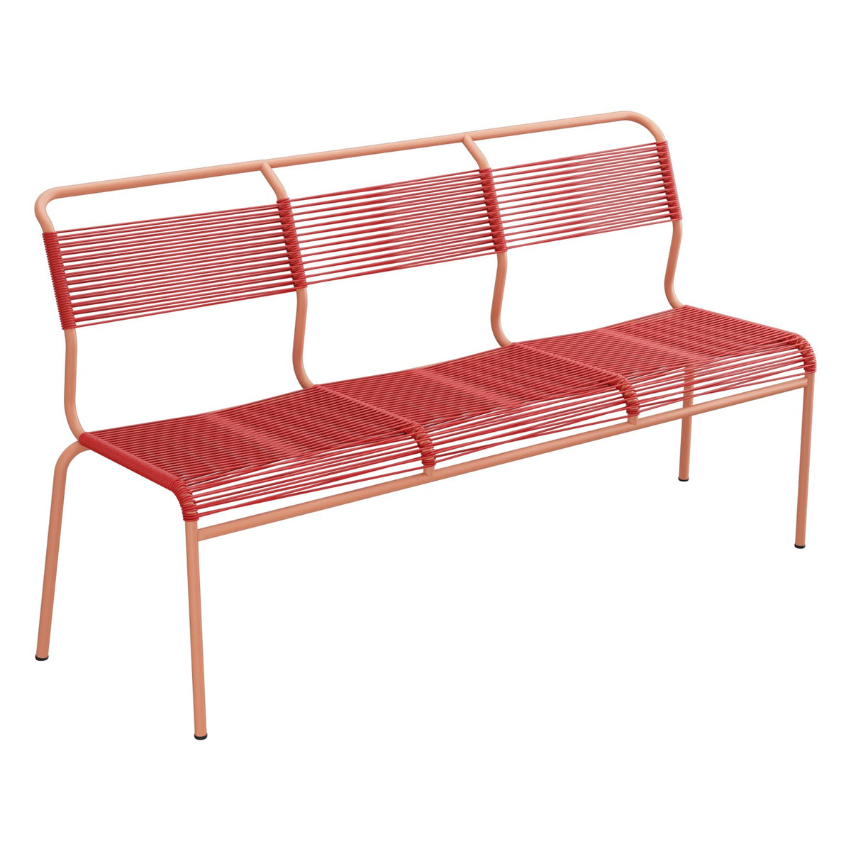 Schaffner Säntis Banc Spaghetti 3 places sans accoudoirs – Rouge 30 / Terracotta 84
