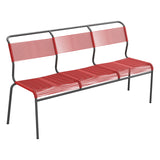 Schaffner Säntis Banc Spaghetti 3 places sans accoudoirs – Rouge 30 / Noir 91