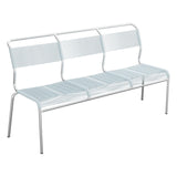 Schaffner Säntis Banc Spaghetti 3 places sans accoudoirs – Bleu Pastel 51 / Galvanisé à chaud 02