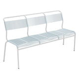 Schaffner Säntis Banc Spaghetti 3 places sans accoudoirs – Bleu Pastel 51 / Gris Argent 78