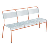 Schaffner Säntis Banc Spaghetti 3 places sans accoudoirs – Bleu Pastel 51 / Terracotta 84