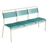 Schaffner Säntis Banc Spaghetti 3 places sans accoudoirs – Bleu Kali 56 / Marron Pastel 83