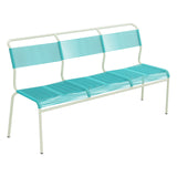 Schaffner Säntis Banc Spaghetti 3 places sans accoudoirs – Turquoise 58 / Vert Pastel 64