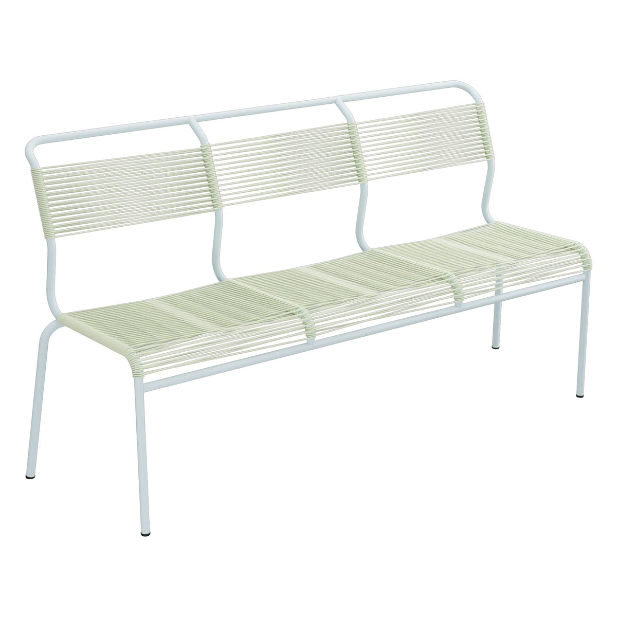 Schaffner Säntis Banc Spaghetti 3 places sans accoudoirs – Vert Pastel 64 / Bleu Pastel 51