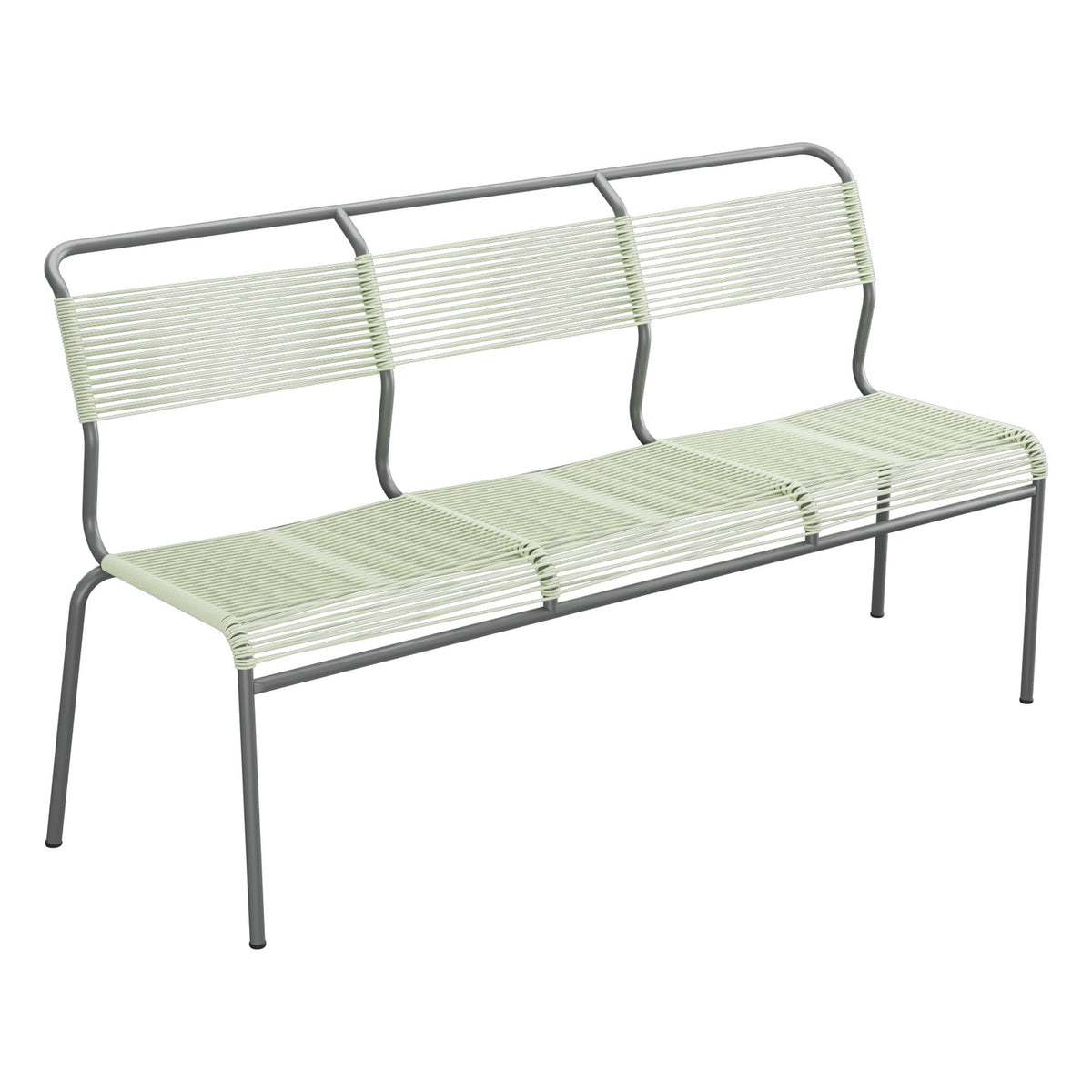 Schaffner Säntis Banc Spaghetti 3 places sans accoudoirs – Vert Pastel 64 / Graphite 73