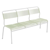 Schaffner Säntis Banc Spaghetti 3 places sans accoudoirs – Vert Pastel 64 / Gris Argent 78