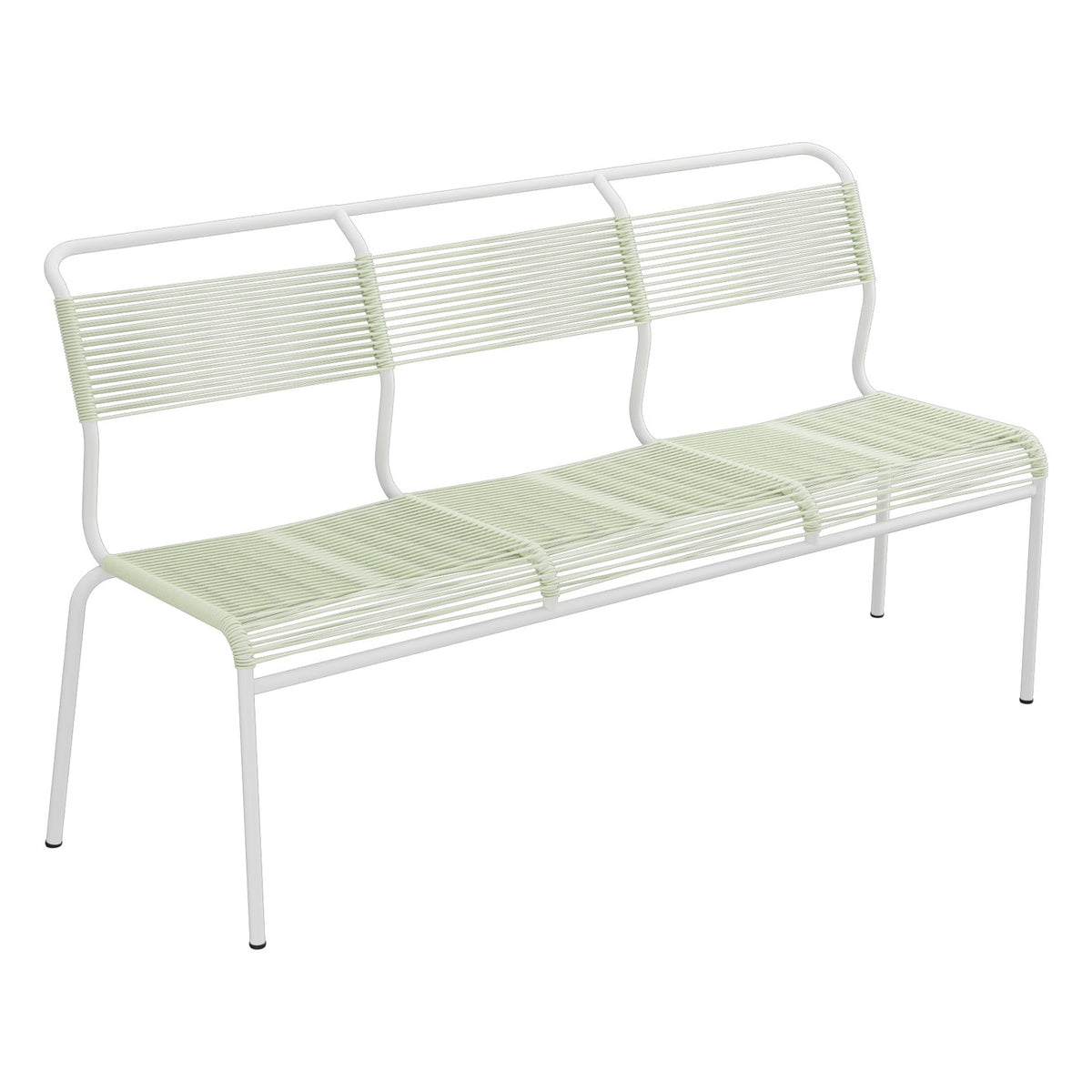 Schaffner Säntis Banc Spaghetti 3 places sans accoudoirs – Vert Pastel 64 / Blanc 90
