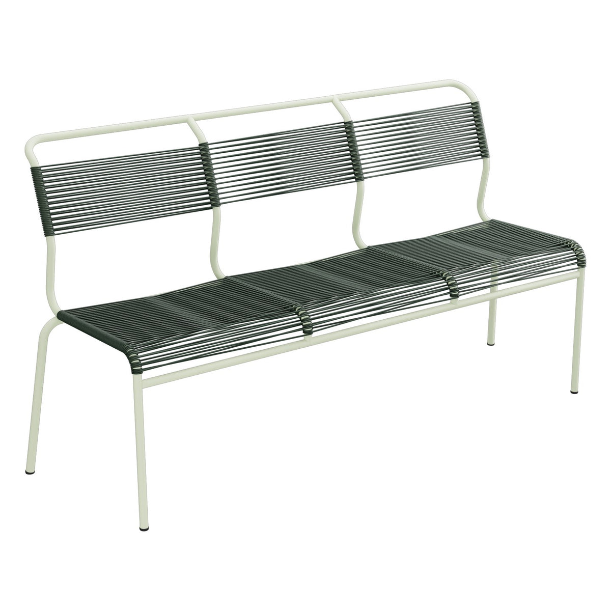 Schaffner Säntis Banc Spaghetti 3 places sans accoudoirs – Vert Sapin 66 / Vert Pastel 64