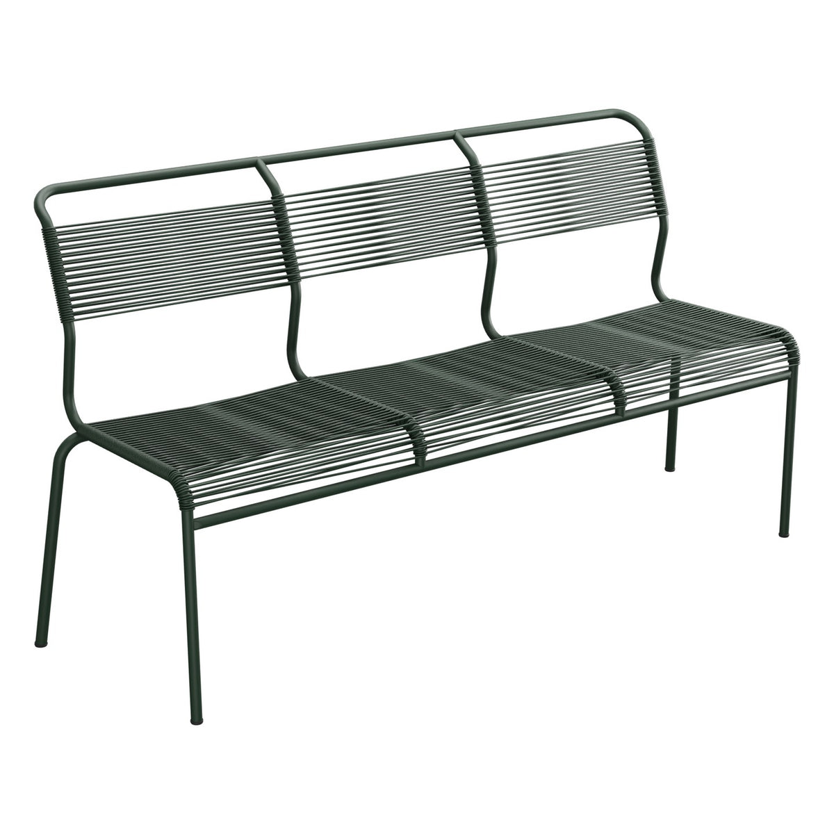 Schaffner Säntis Banc Spaghetti 3 places sans accoudoirs – Vert Sapin 66 / Vert Sapin 66